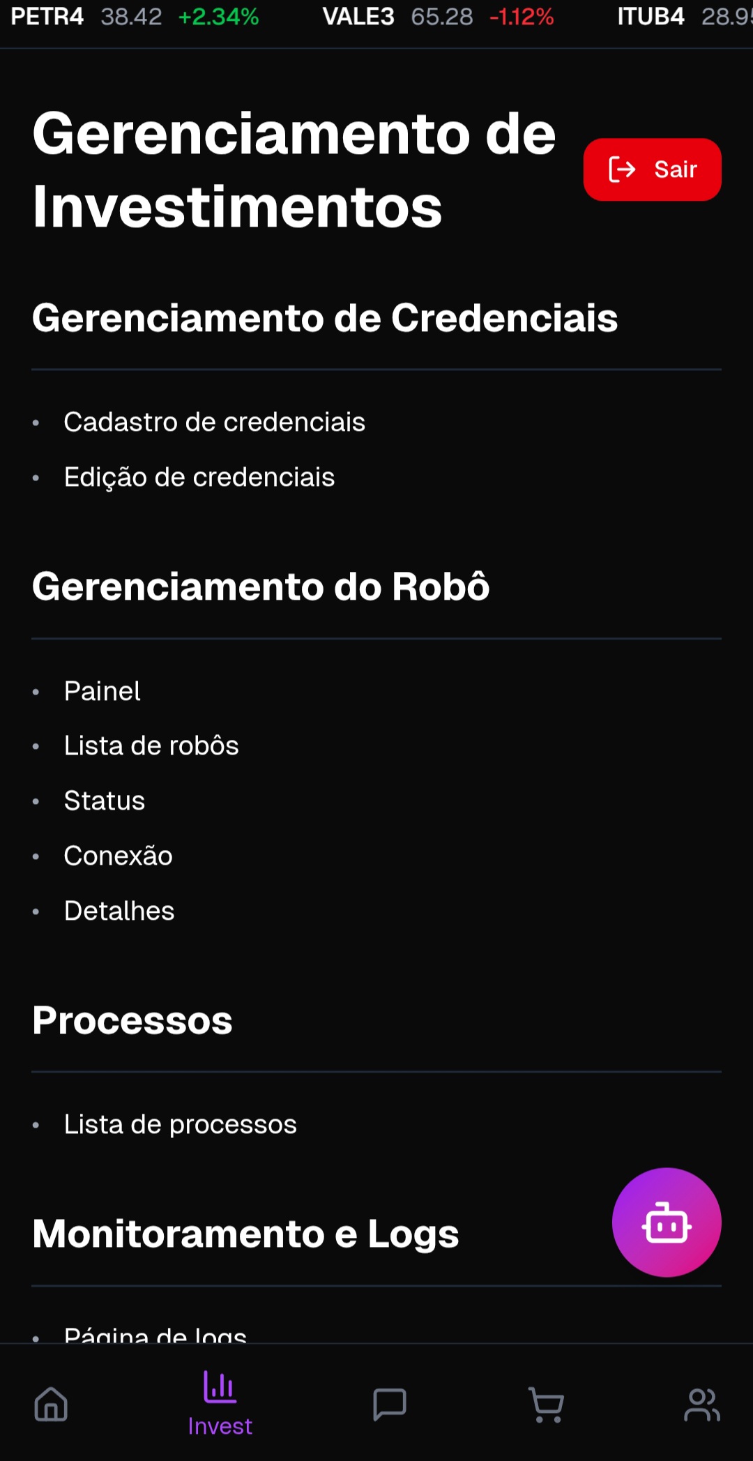 Gerenciamento de Investimentos